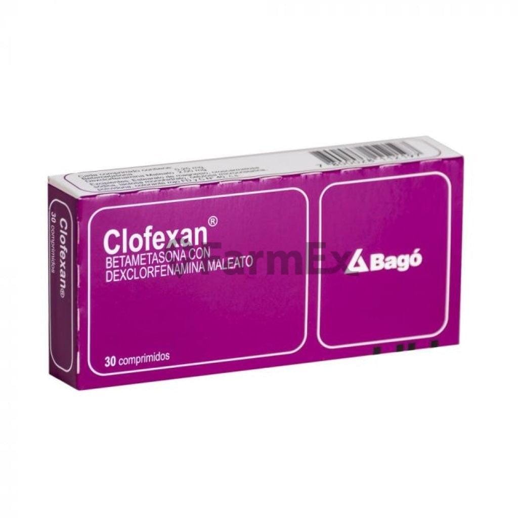 Clofexan x 30 comprimidos Farmex-Fonasa-Persistente
